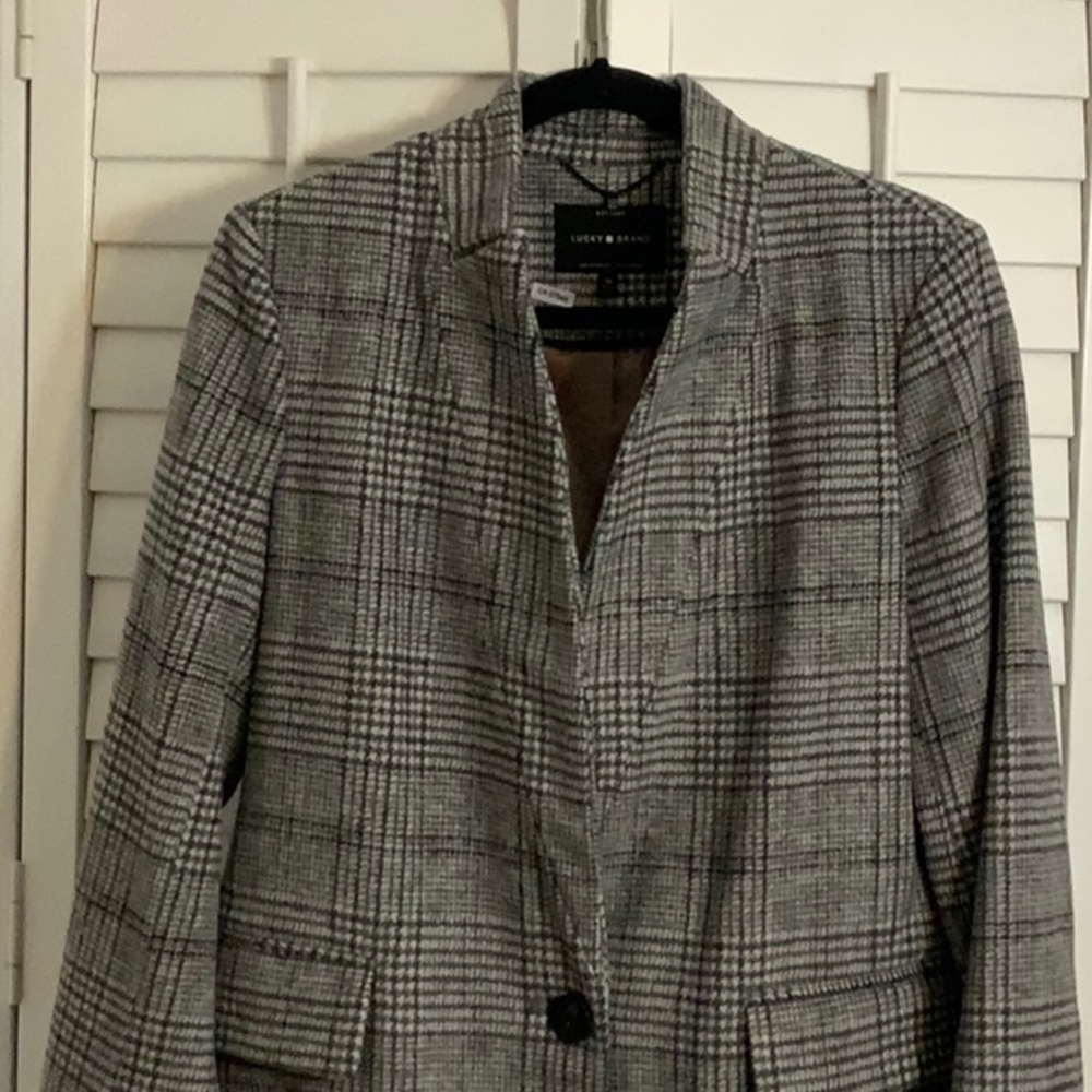 Lucky Brand Tweet Jacket Size Medium Grey